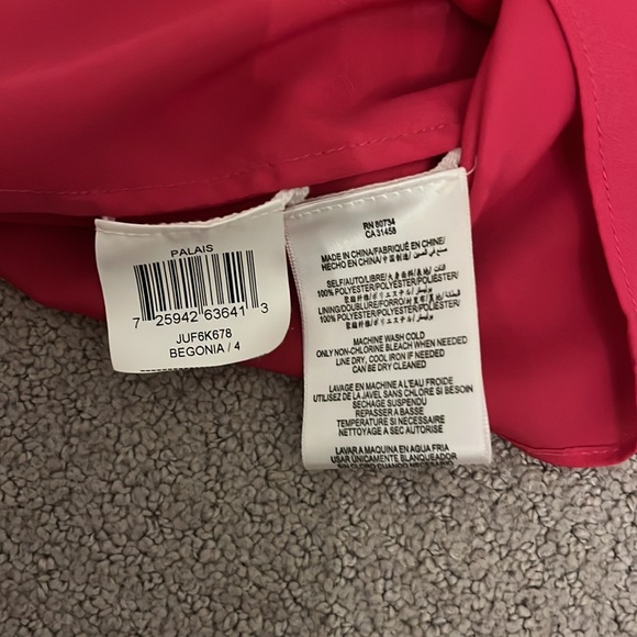 BCBG Max Azria Palais One Shoulder Dress - Begonia /Pink - Size 4 - Picture 14 of 16